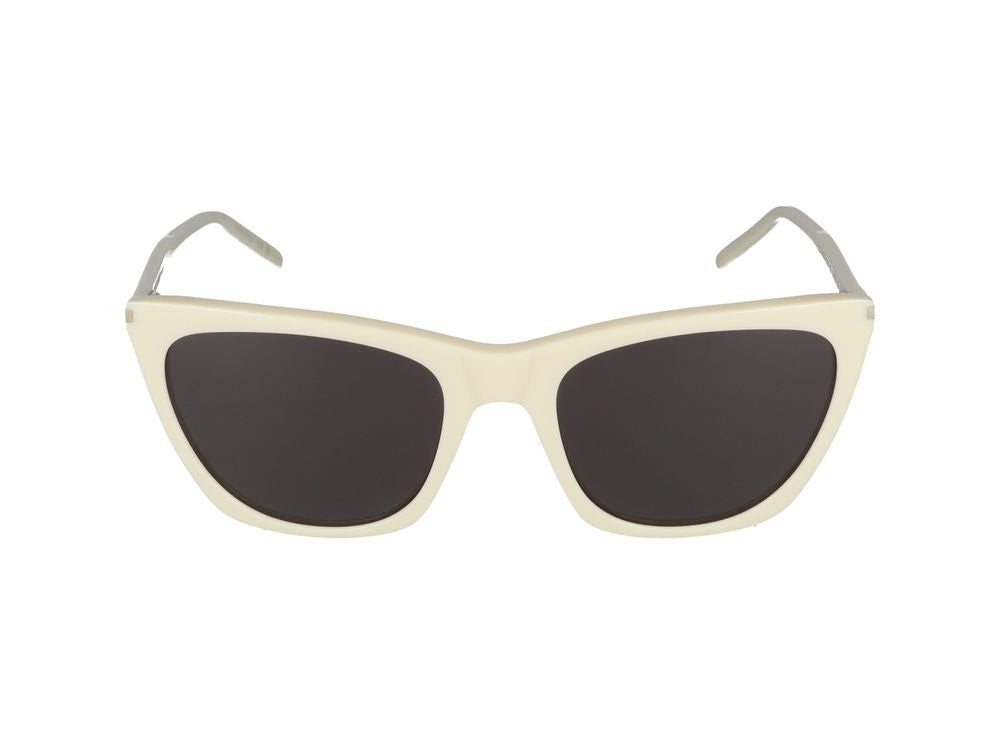 Saint Laurent Sunglasses 214 Kate Thin 005 Ivory Ivory Black 55/20/145
