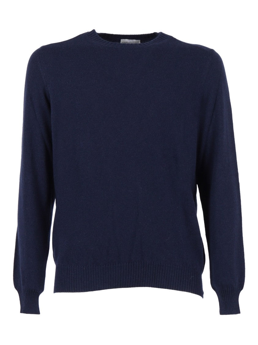Sette Fili Cashmere Lightweight Cashmere Sweater With French Shoulder Seam Detail
