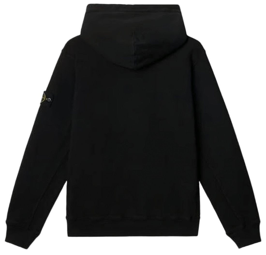 Stone Island Minimalist Black Cotton Hoodie