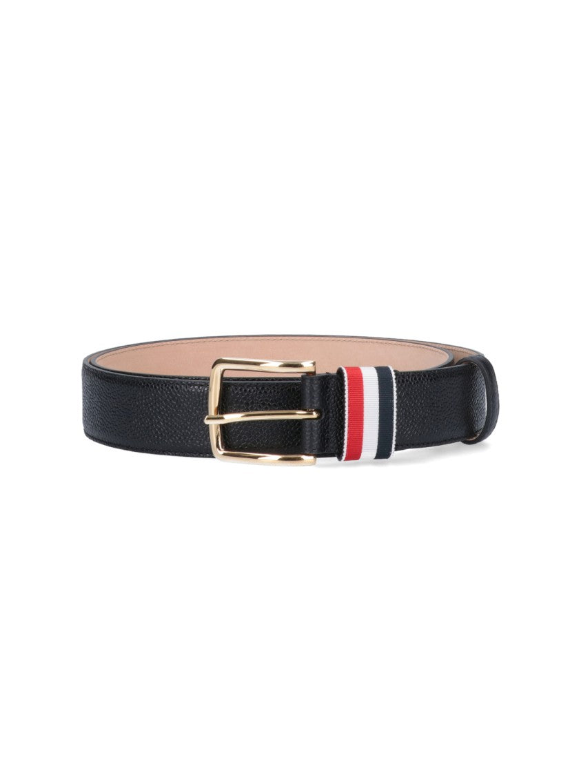 Thom Browne "Striped Loop" Belt – Black