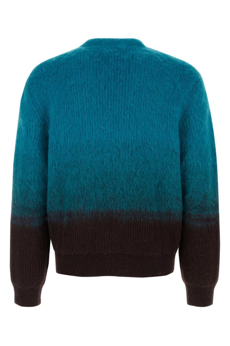 Burberry Two-Tone Wool Blend Cardigan