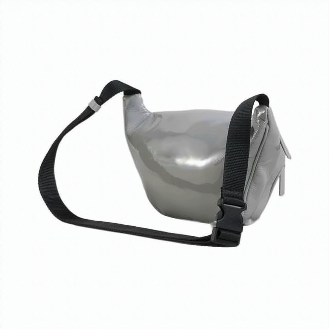 Marni Glossy Belt Bag With Structured Silhouette And Zip Compartments