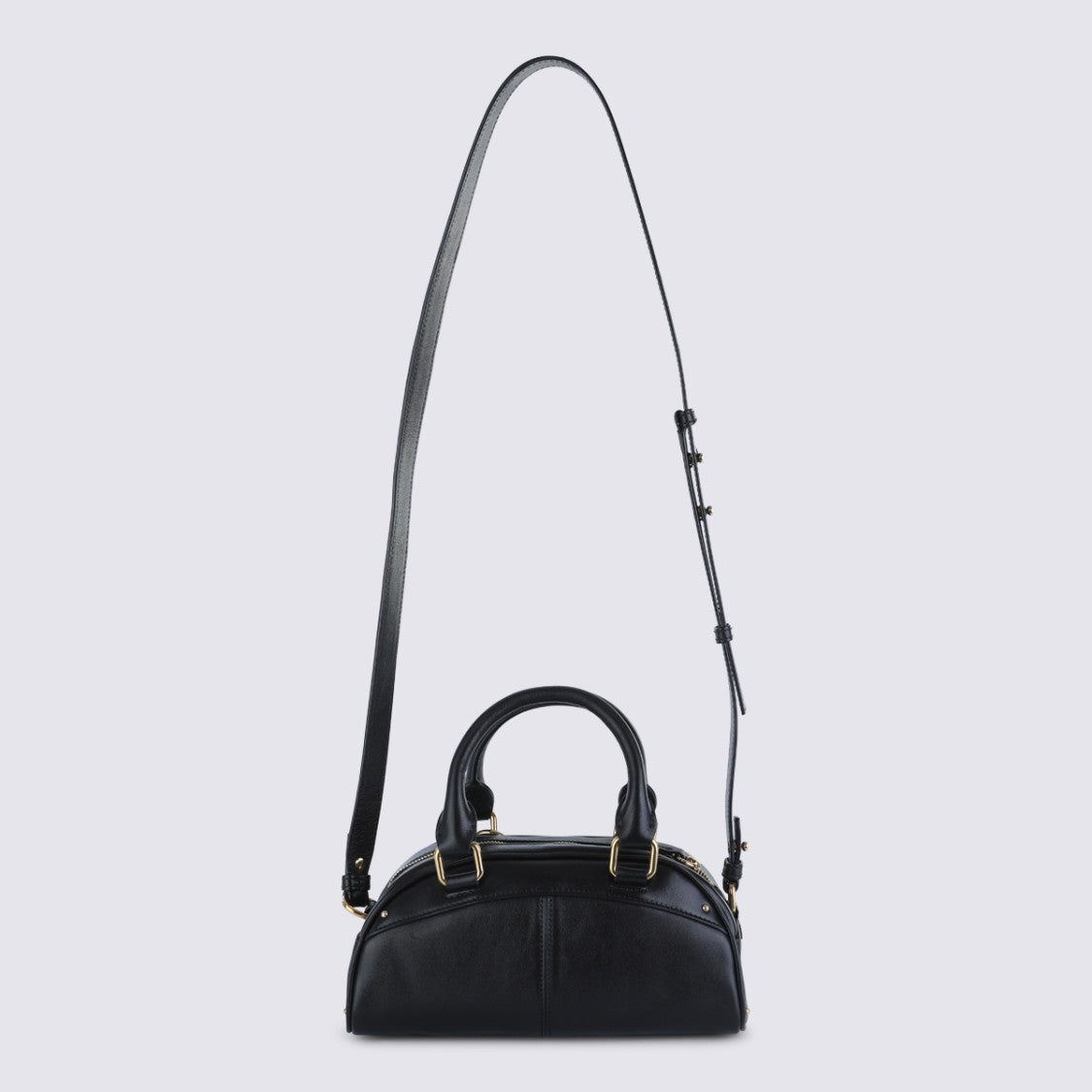 Chloé Black Leather Chloé Bowling Top Handle Bag