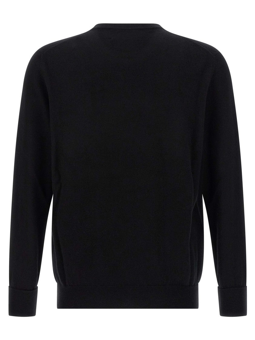 Ballantyne Cashmere Crewneck Sweater With Ribbed Cuffs