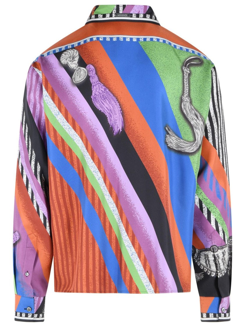 Versace Multicolor Silk Shirt