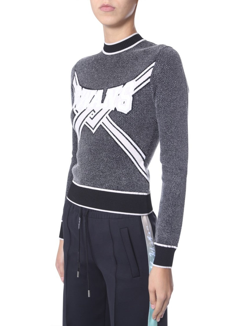 Off-White Textured Knit Cropped Sweater