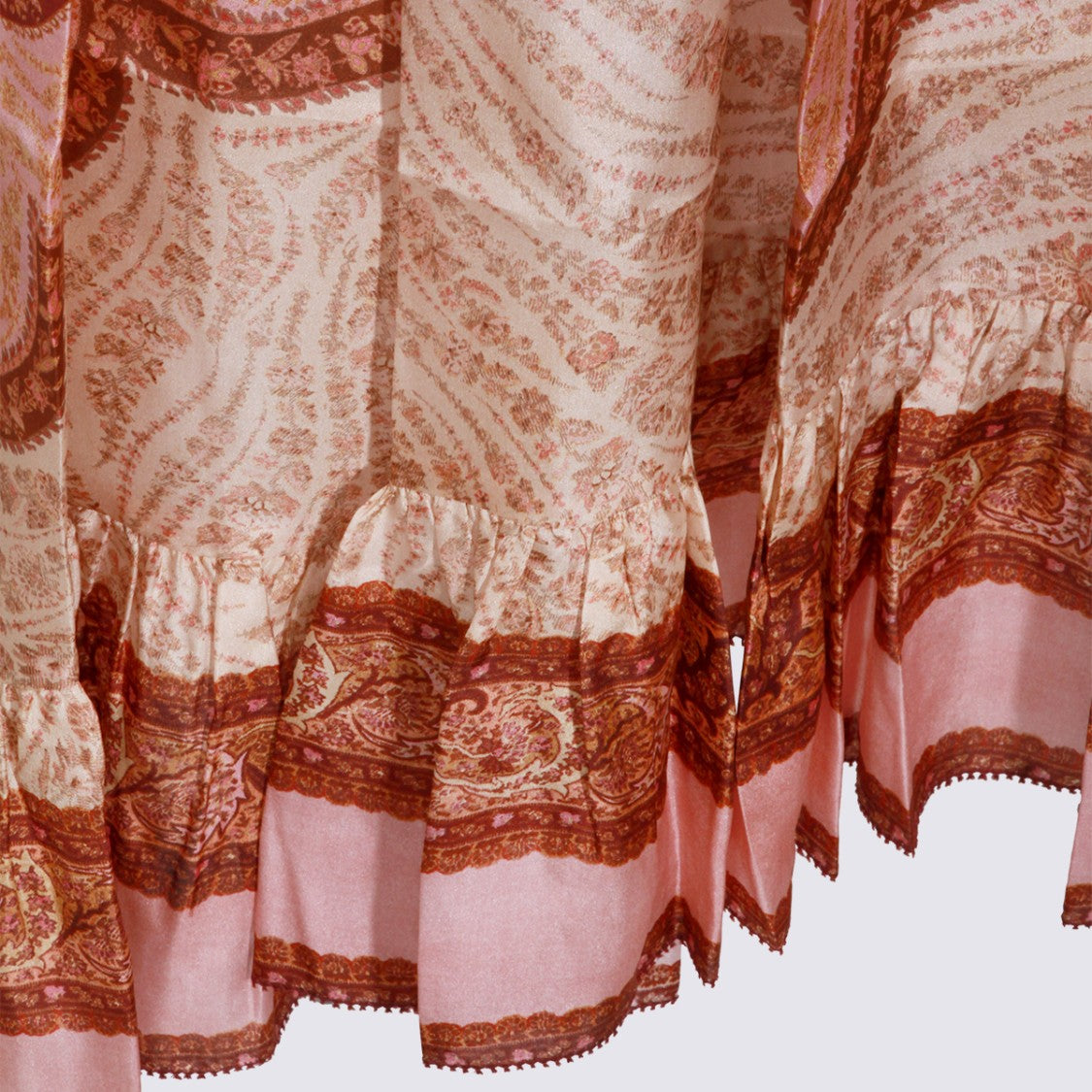 Zimmermann Burgundy Silk Skirt