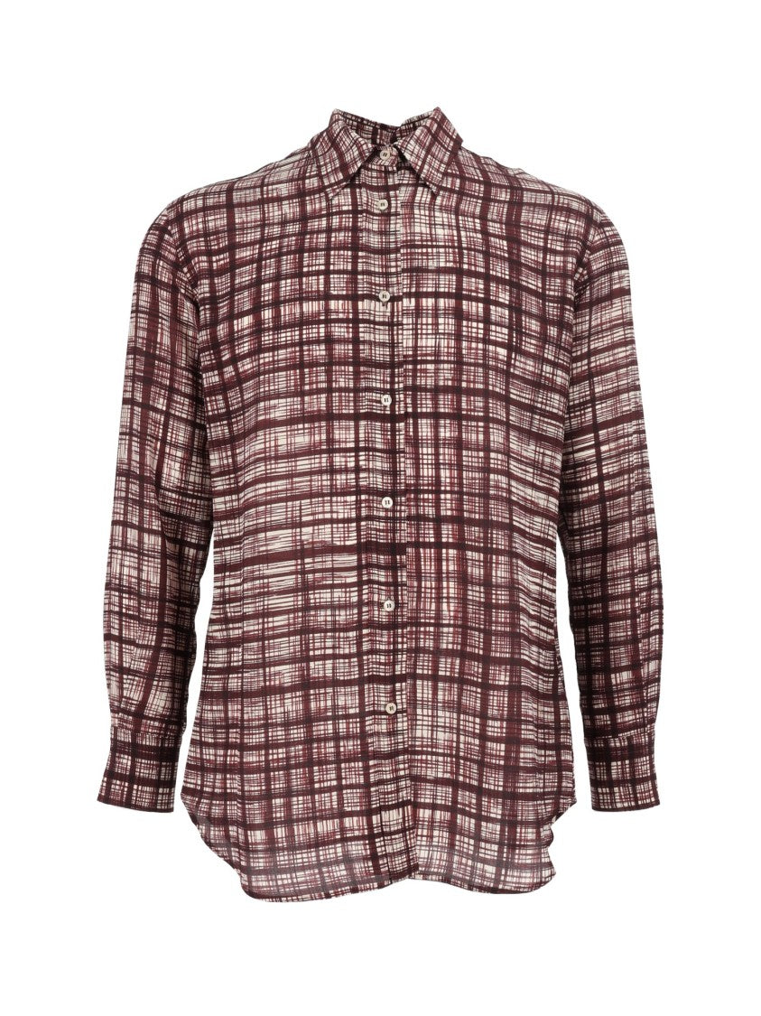 Aspesi Textured Silk Button-Down Blouse
