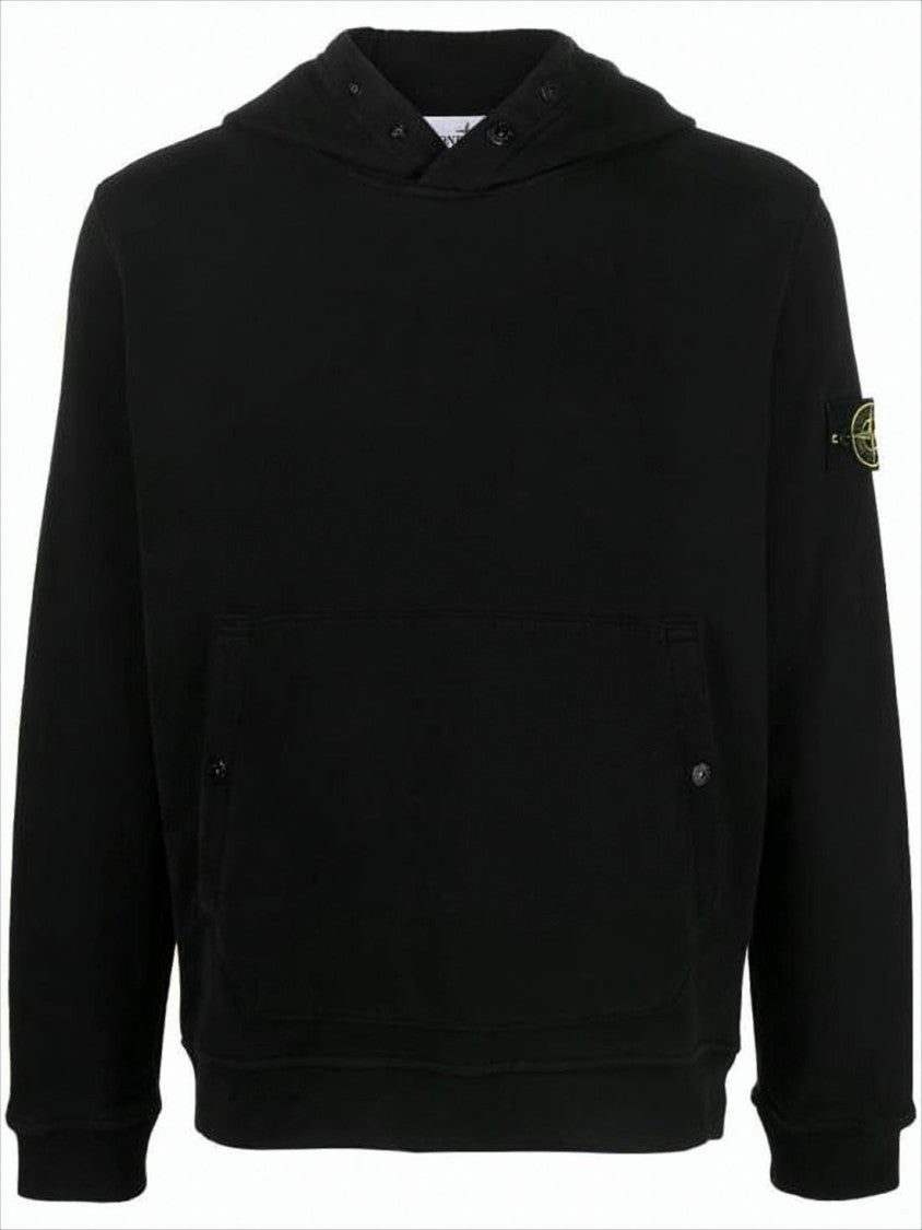 Stone Island Long-Sleeve Hoodie With Drawstring And Iconic Patch