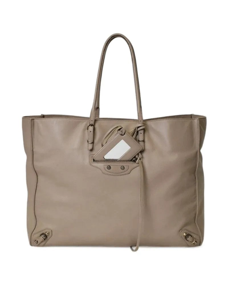 Balenciaga City Papier A4 Beige Tote Bag