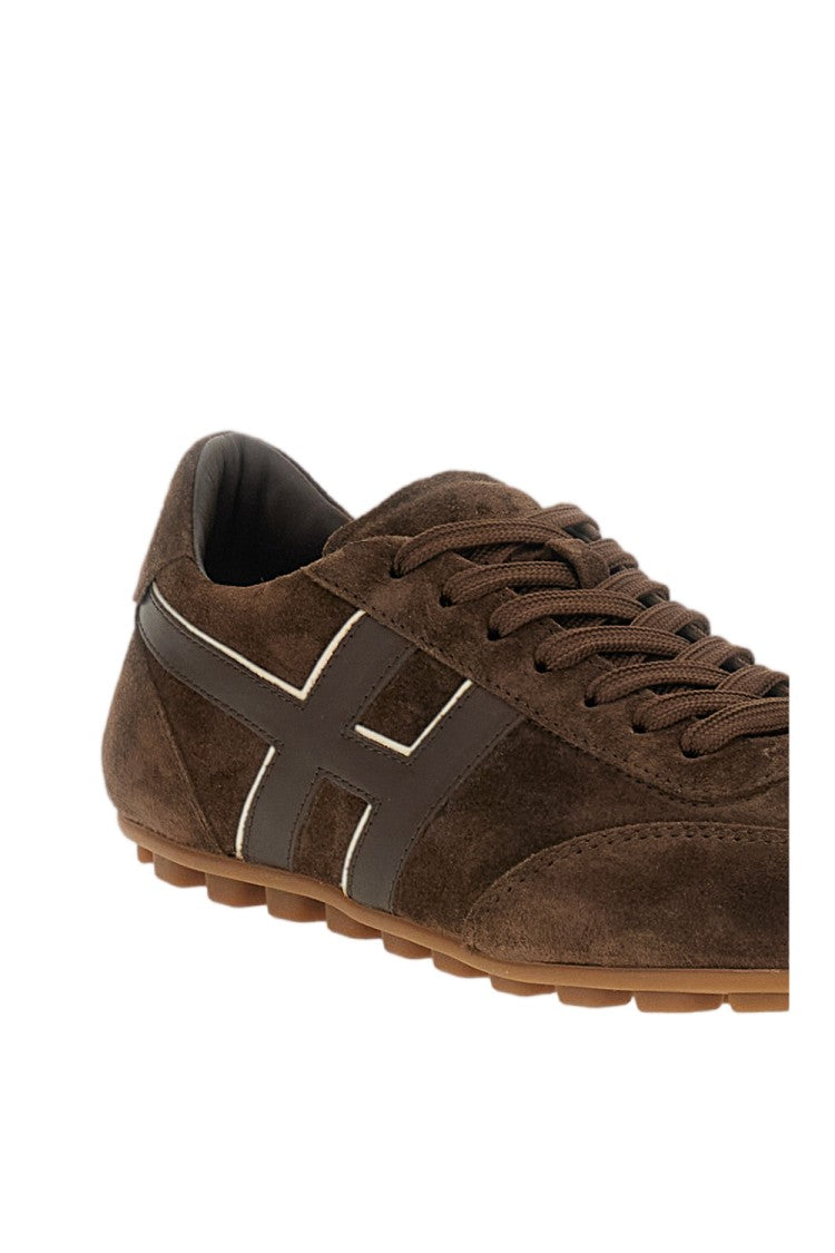 Hogan Brown Runner H693 Suede Leather Sneakers
