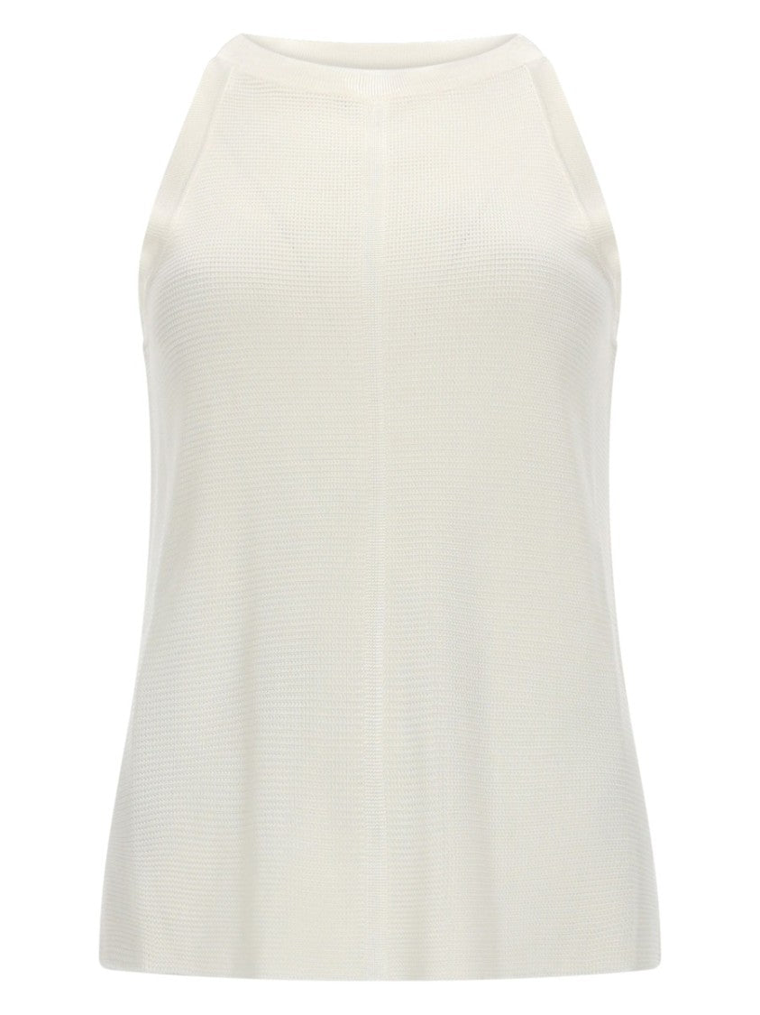 Loulou De Saison Ohana High Rounded Neckline Viscose Tank Top