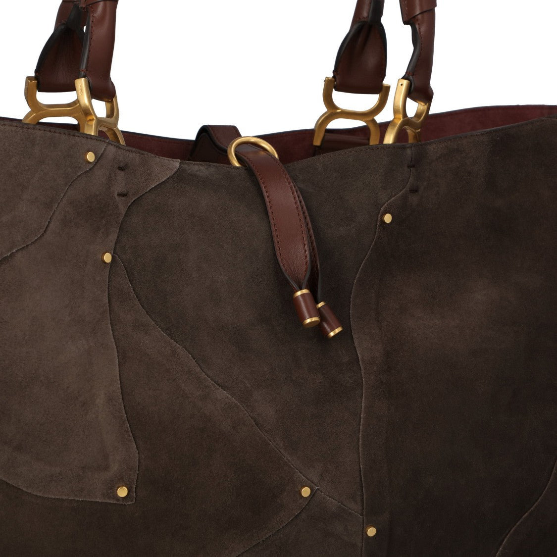 Chloé Marcie Large Leather Tote Bag Brown