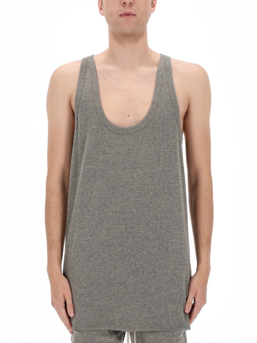 Rick Owens Sleeveless Scoop Neck Seam Tank Top