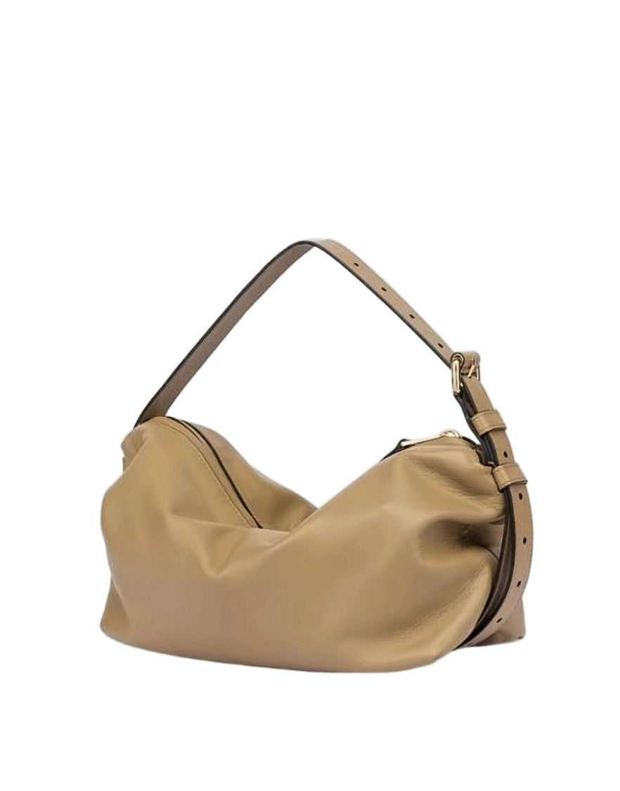 Moschino Slouchy Lambskin Shoulder Bag With Adjustable Straps