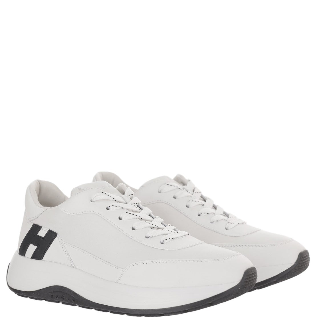 Hogan Nappa Leather Sneakers With Memory Foam And Contrasting Detail