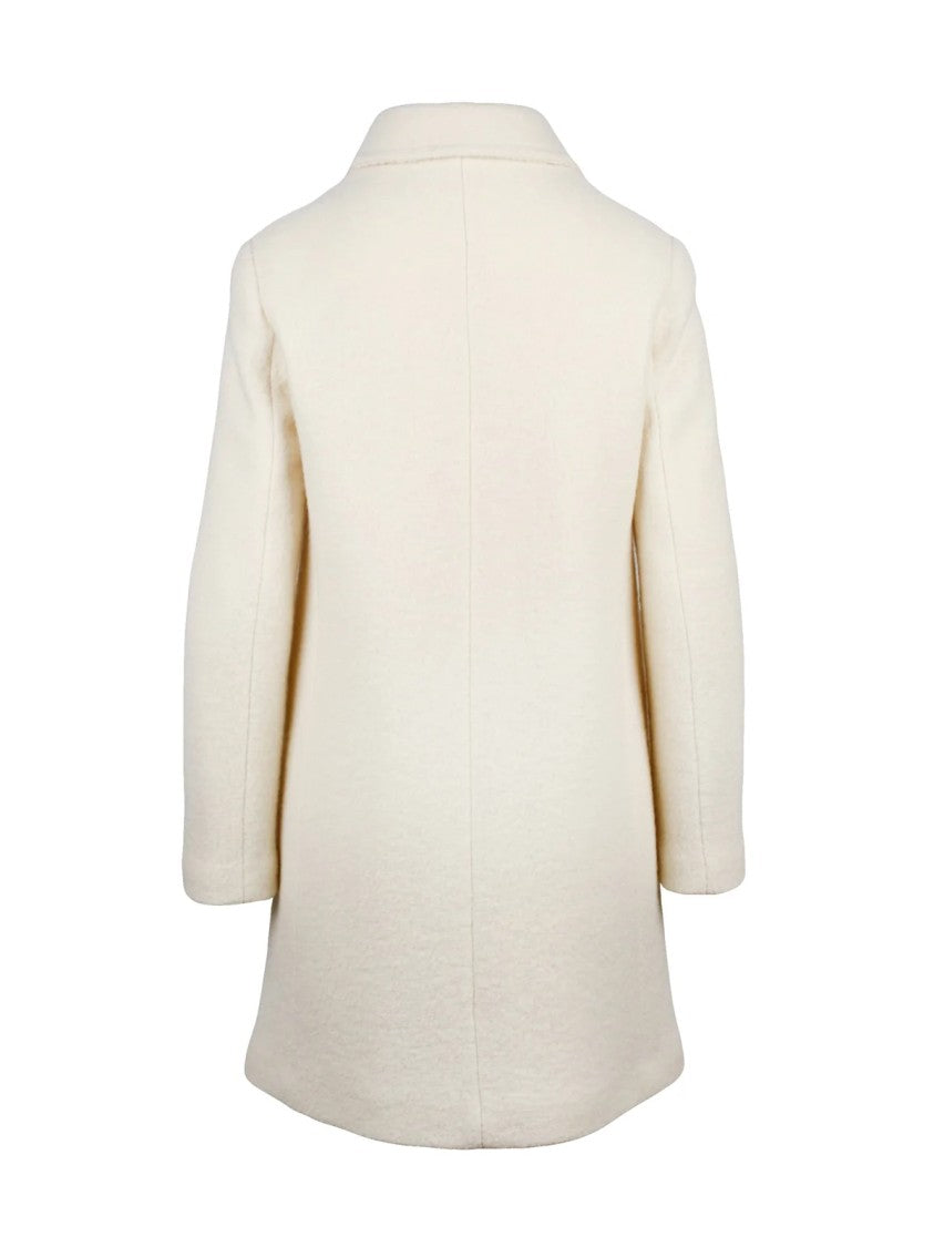 Aspesi Double-Breasted Virgin Wool Coat With Flap Pockets
