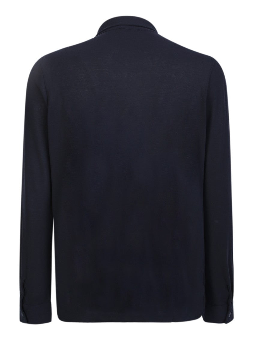 Zanone Blue Classic Collar Shirts