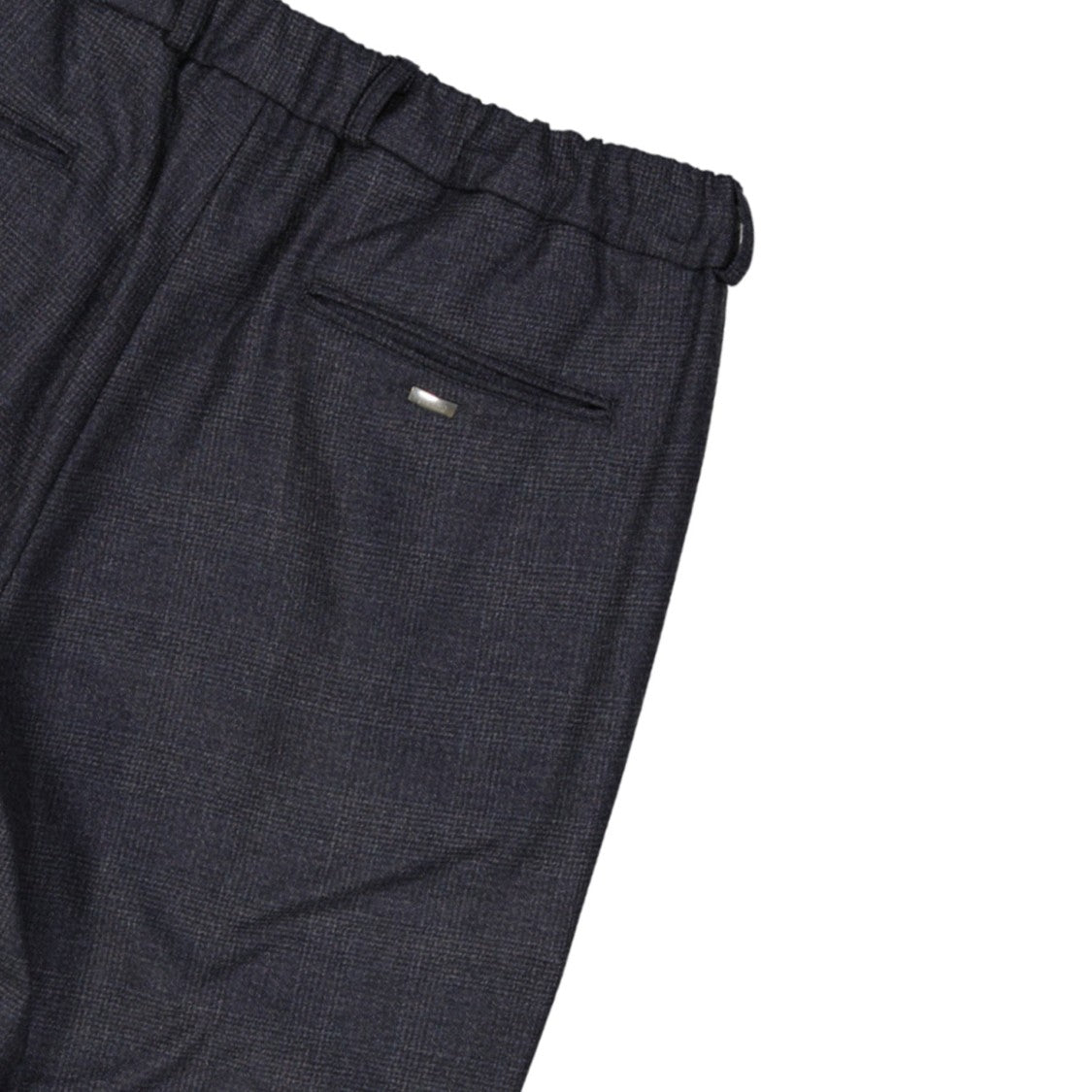 Herno Textured Grey Wool Trousers With Drawstring Waist