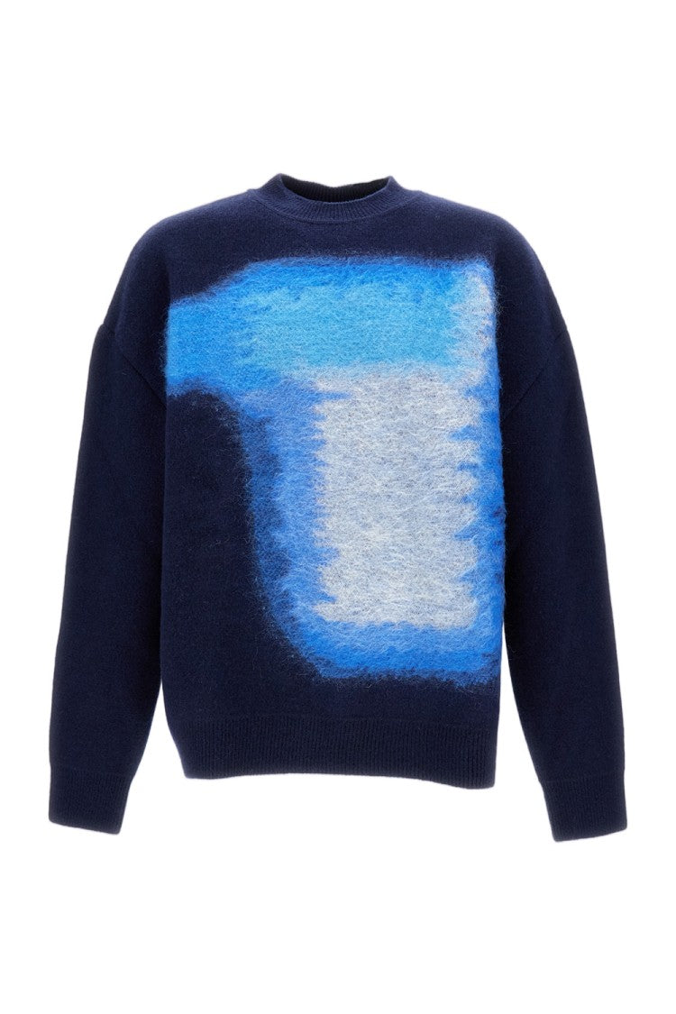 Givenchy Multicolor Gradient Crew Neck Sweater With Ribbed Trim