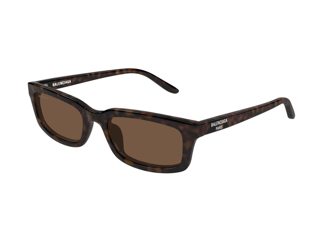 Balenciaga Bb0526s Bold Tortoiseshell Acetate Rectangular Sunglasses