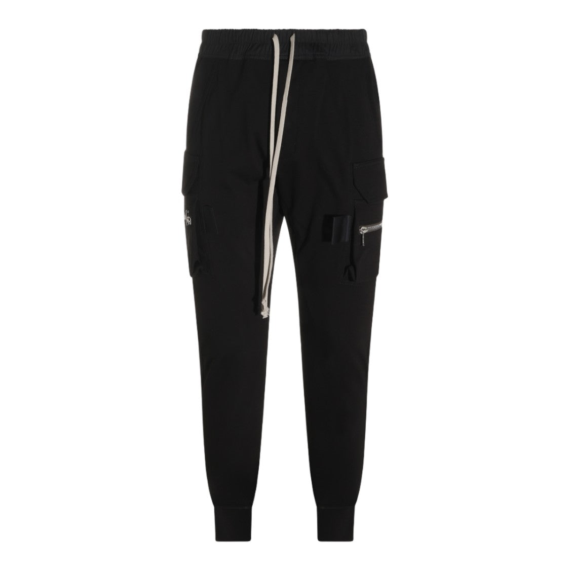 Rick Owens Slim-Fit Utility Trousers With Cargo Pockets And Ribbed Cuffs