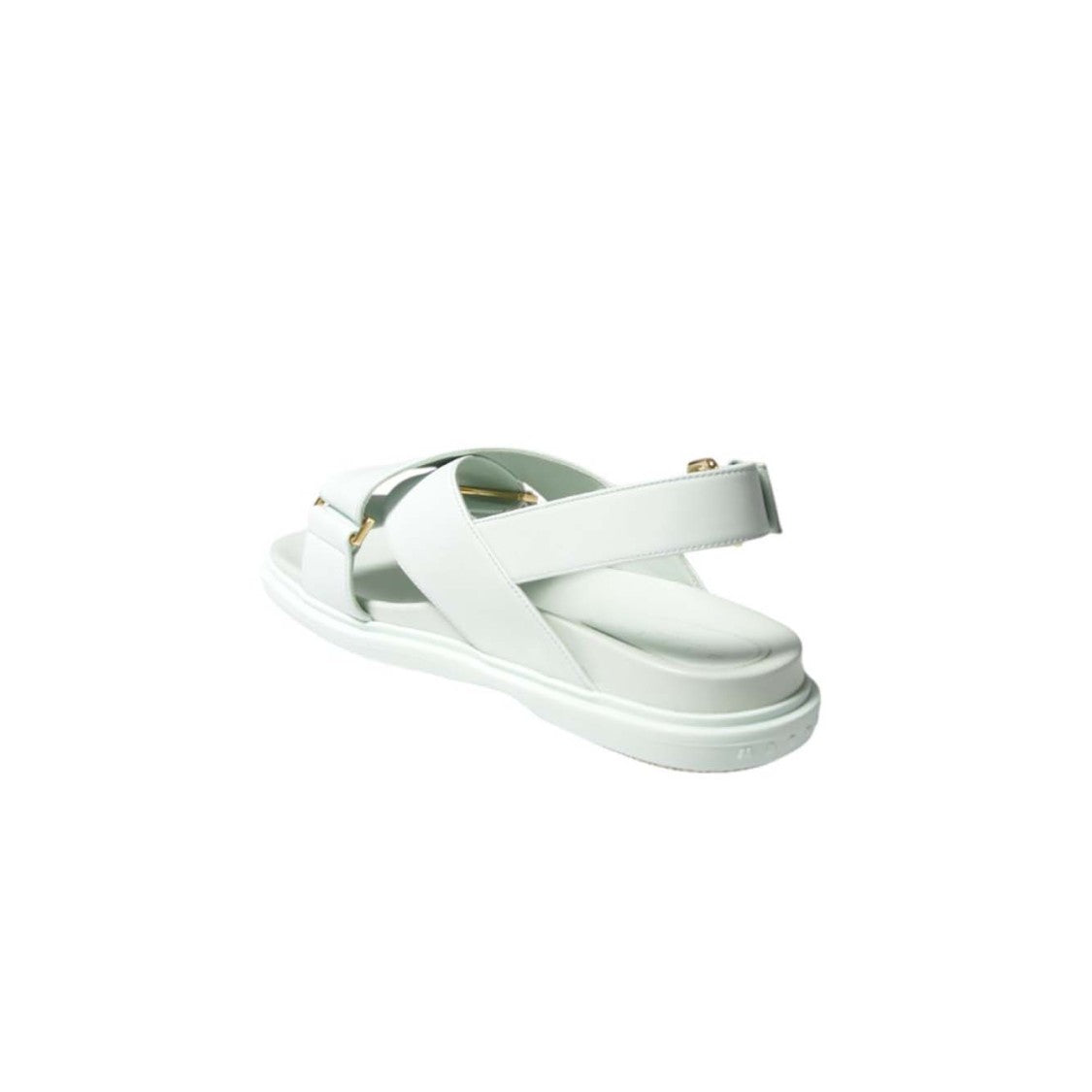 Marni White Leather Sandals With Crisscrossing Straps