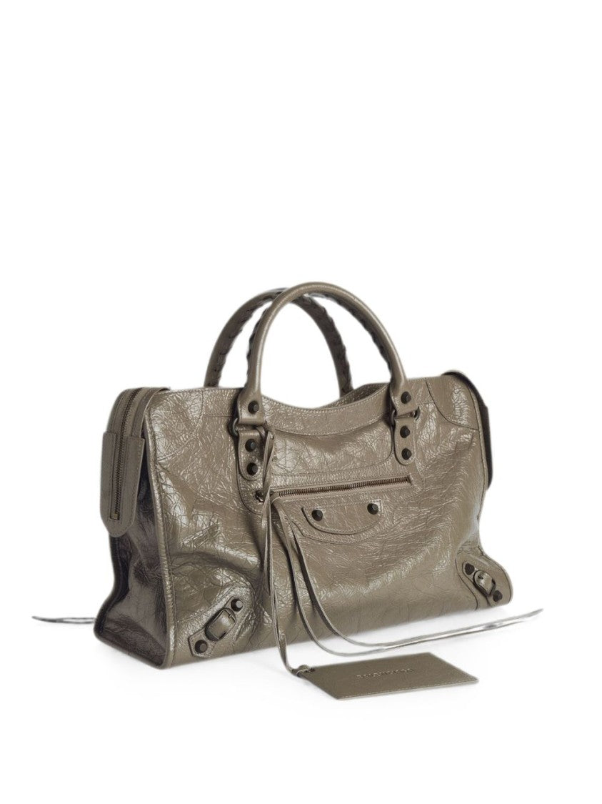 Balenciaga Textured Braided Leather Handbag