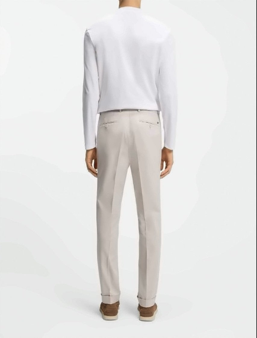Boss Beige Genius Tu Buttoned Trousers