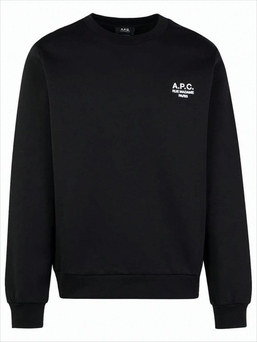 A.P.C. Black Long-Sleeve Crew Neck Sweatshirt