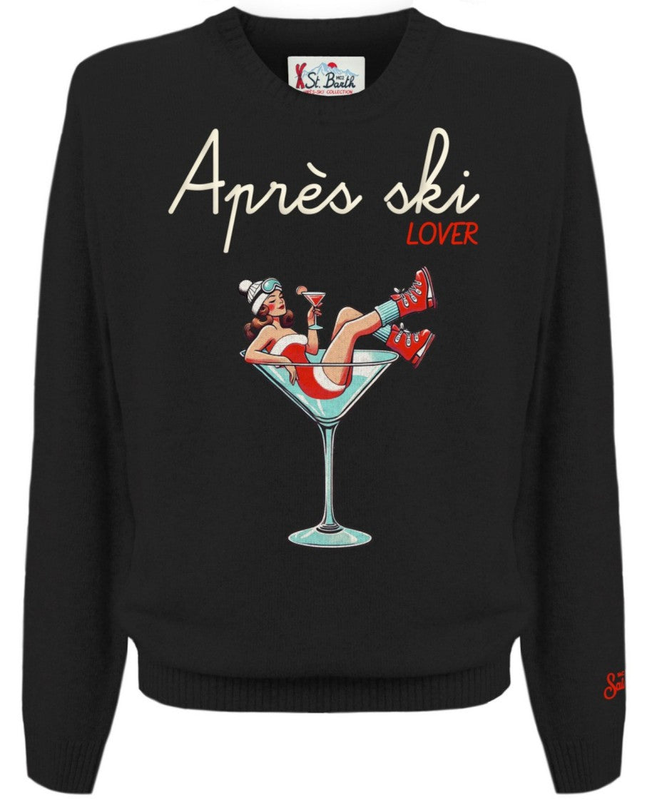 Mc2 Saint Barth Black Graphic Sweatshirt