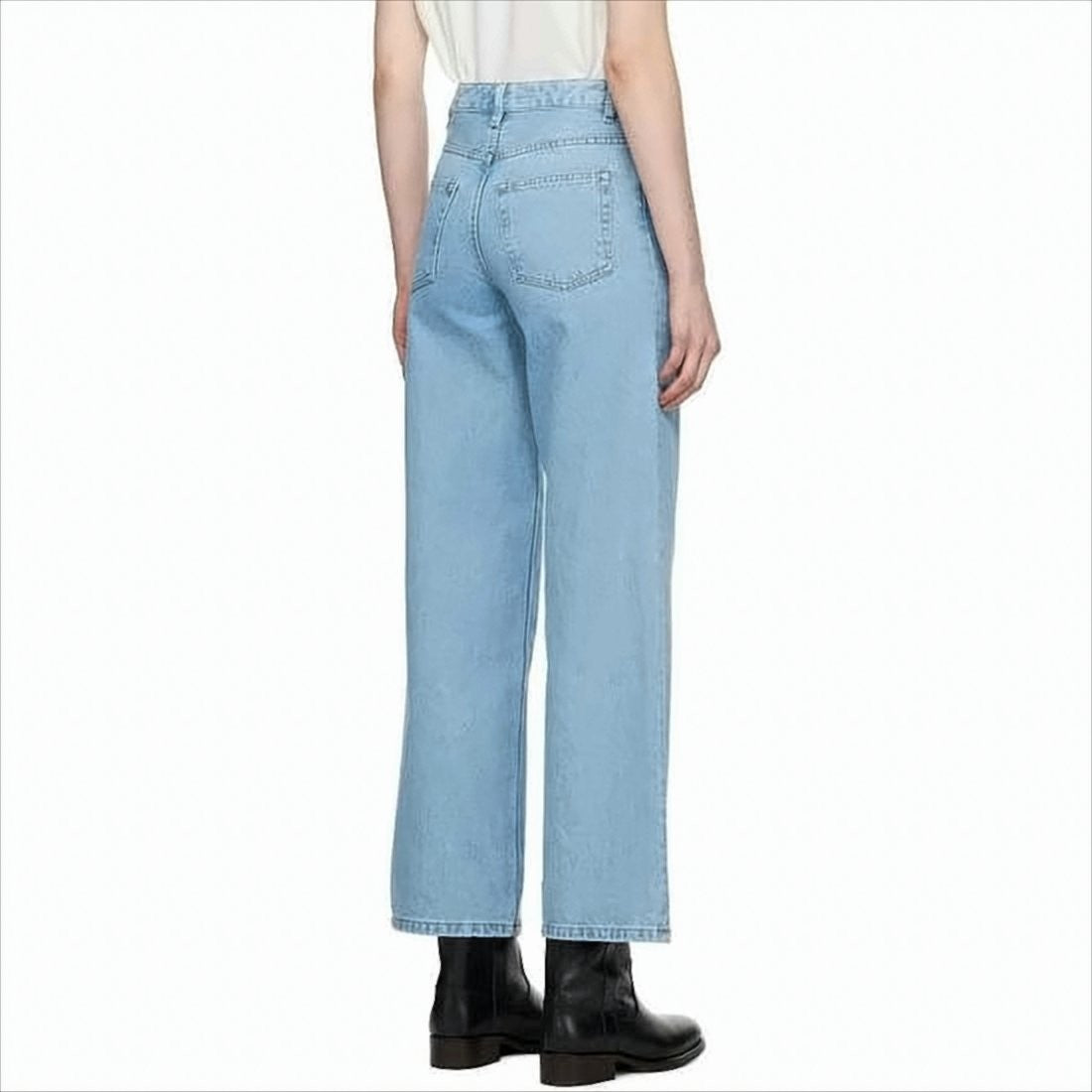 A.P.C. High-Waisted Straight-Leg Denim Pants With Classic Five-Pocket Design
