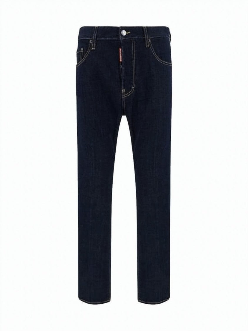 Dsquared2 Straight-Leg Denim Pants With Dark Indigo Wash
