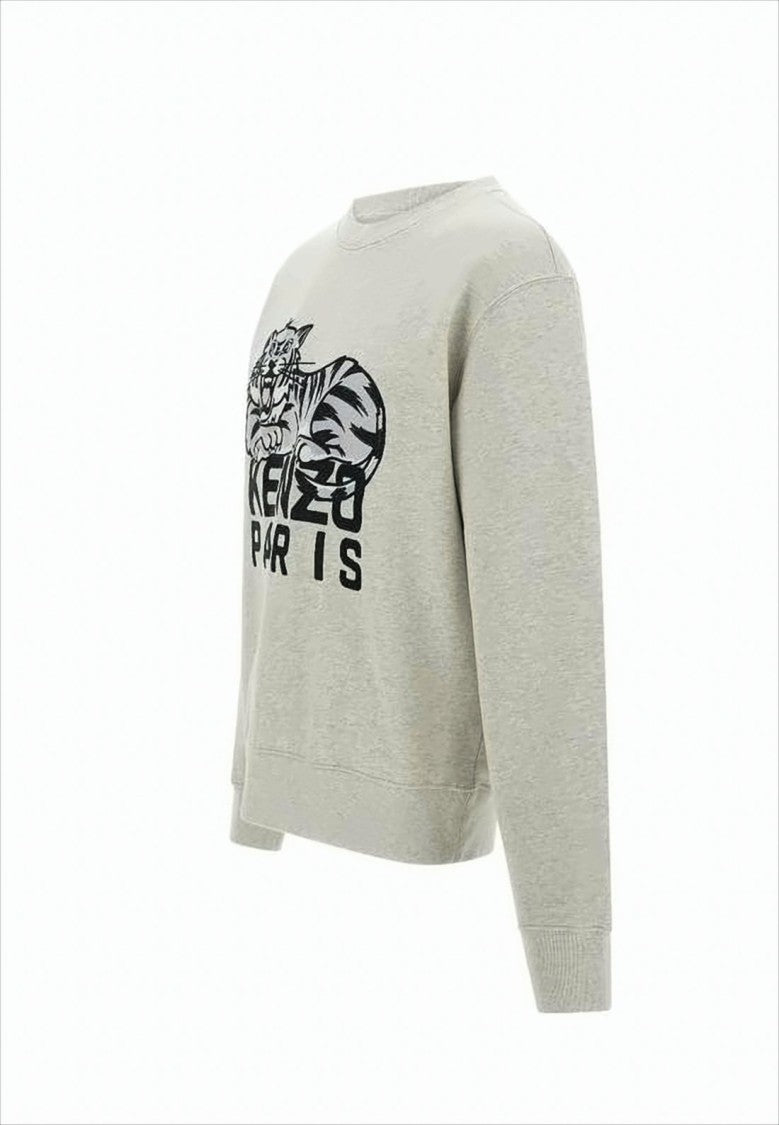 Kenzo Relaxed Fit Long-Sleeve Sweatshirt With Bold Tiger Graphic