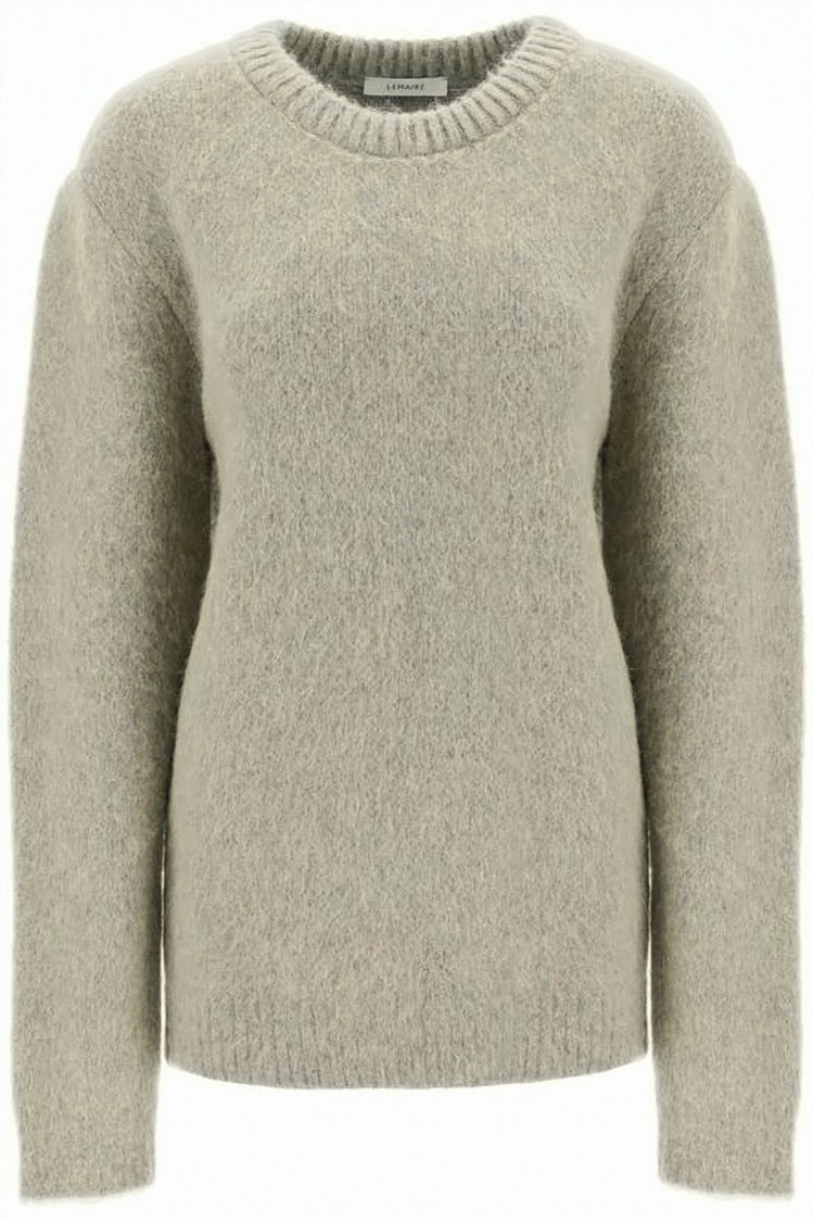 Lemaire Soft Fuzzy Knit Sweater With Ribbed Cuffs