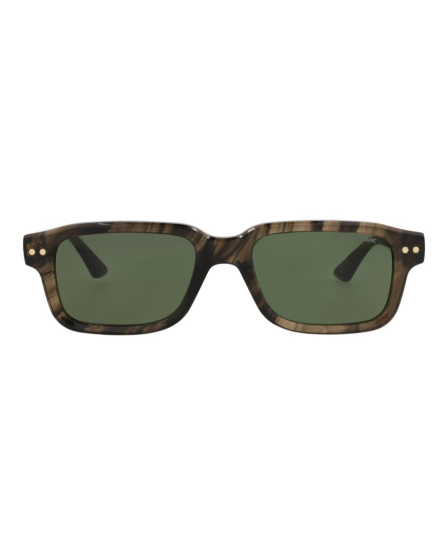 Montblanc Square-Frame Recycled Acetate Sunglasses
