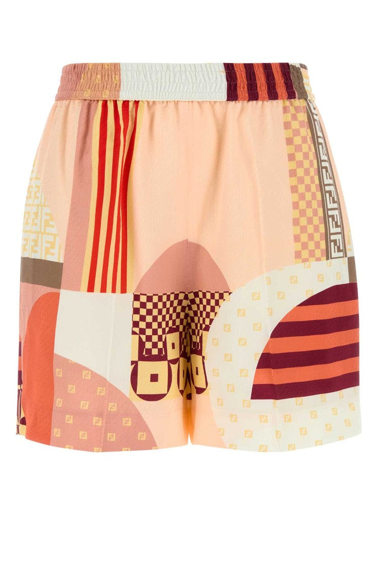 Fendi Printed Crepe Shorts
