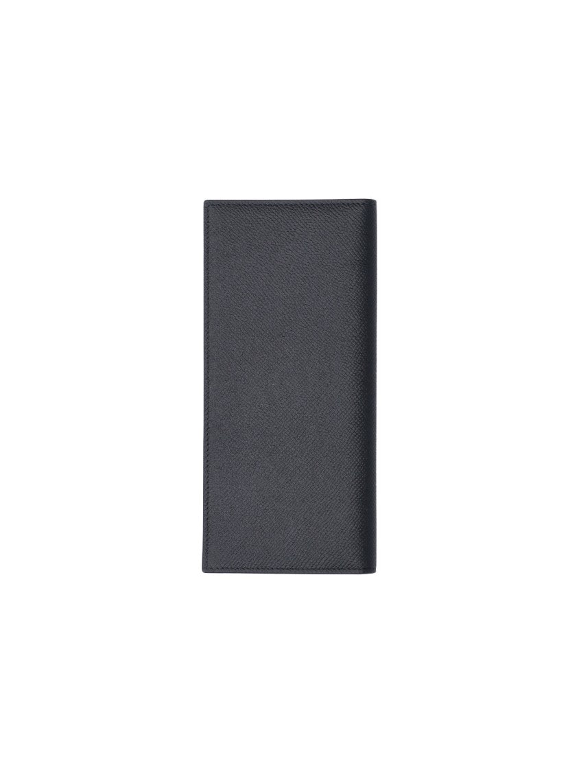 Ferragamo Black Compact Minimalist Smooth Leather Wallet