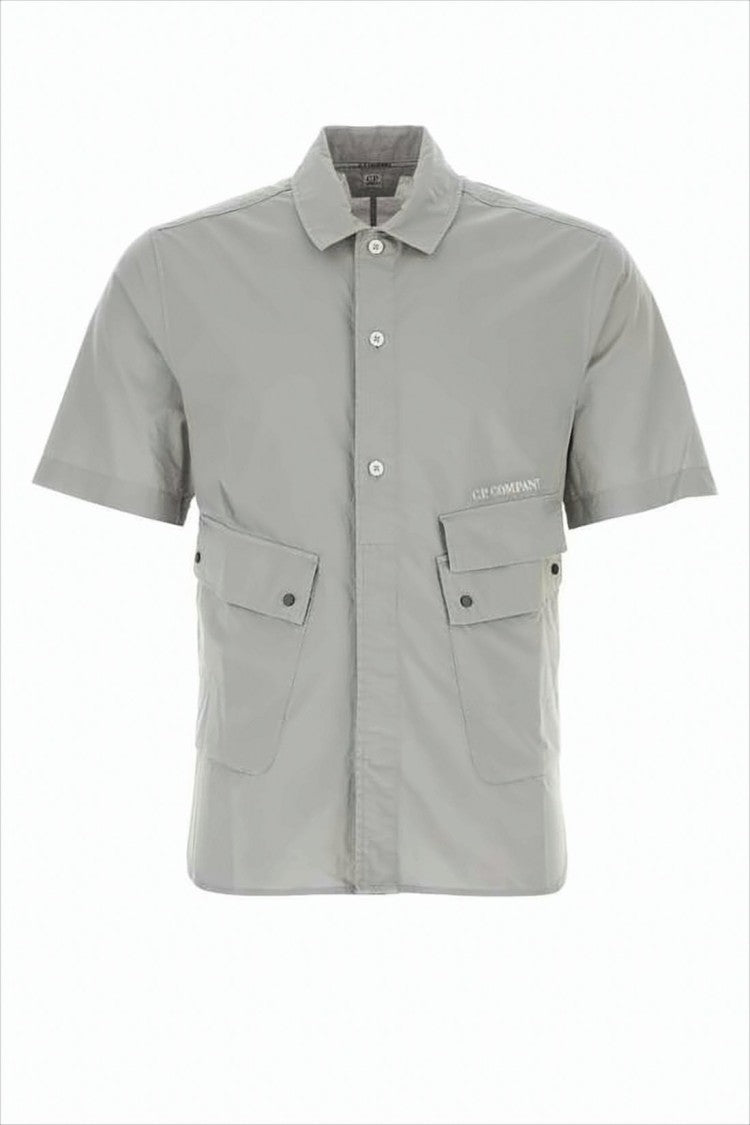 C.P. Company Boxy Short-Sleeve Shirt With Classic Collar