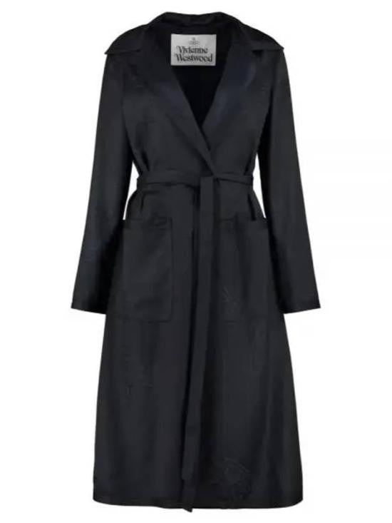 Vivienne Westwood Long Wool Coat With Belted Waist