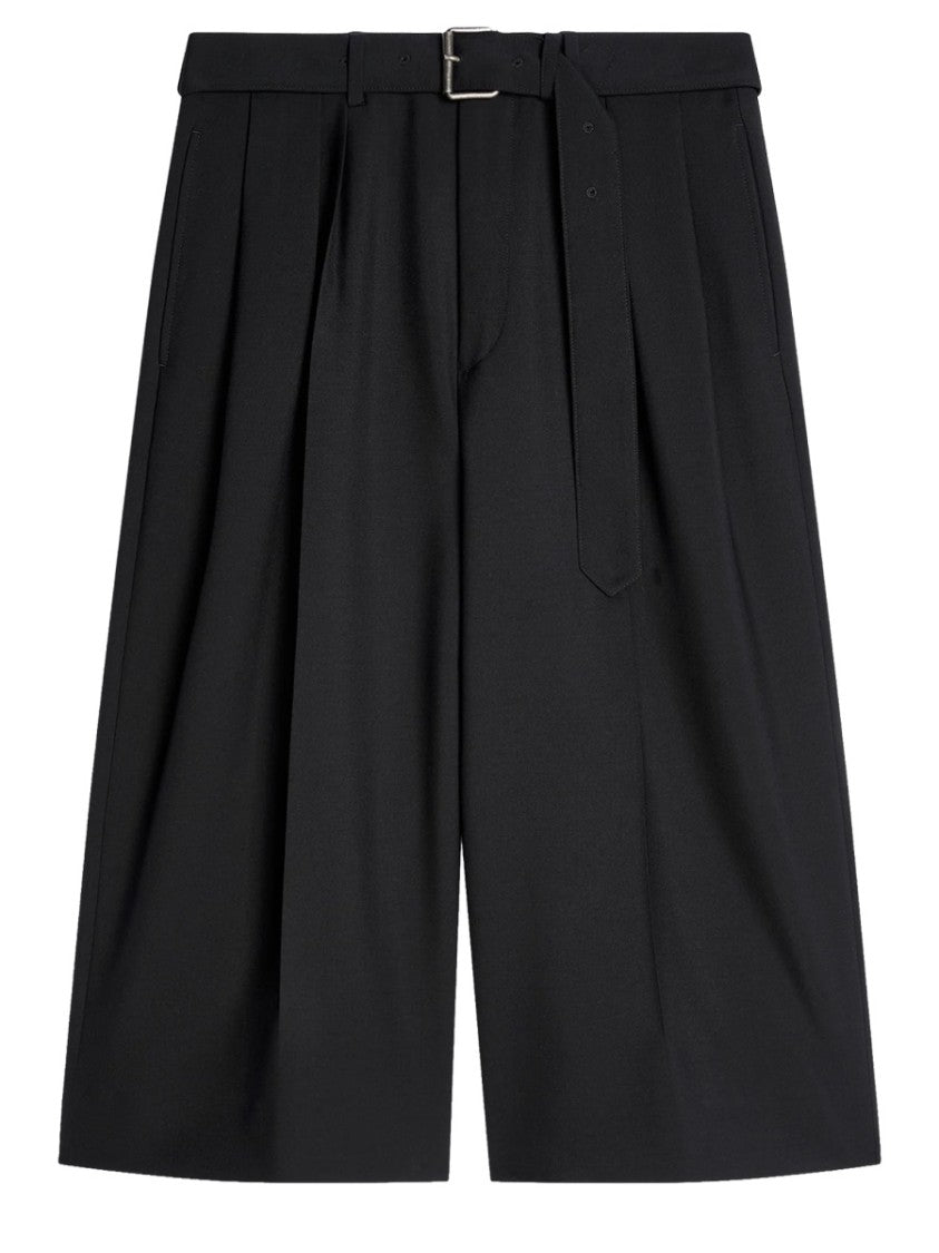 Dries Van Noten High-Waisted Wool-Mohair Wide-Leg Trousers Belt