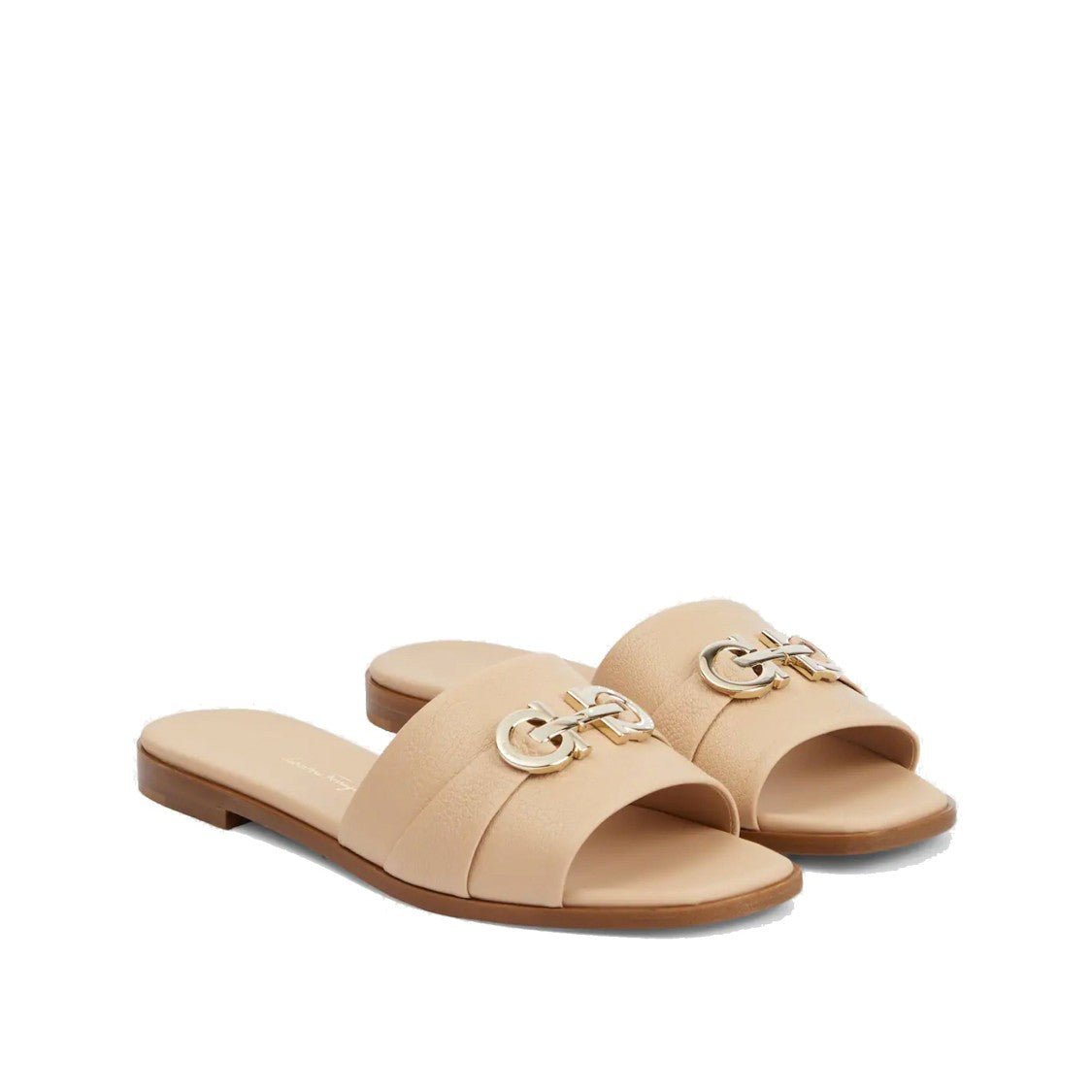 Salvatore Ferragamo Beige Leather Sandals