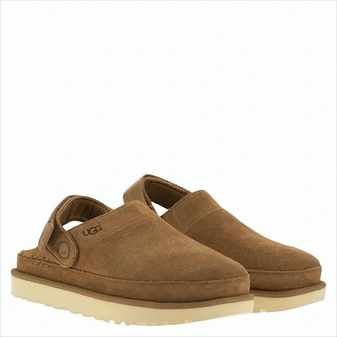 Ugg Closed-Toe Suede Sandals With Slingback Strap