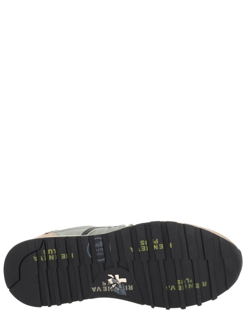 Premiata Multicolour Sneakers With Leopard Print Accent And Textured Outsole