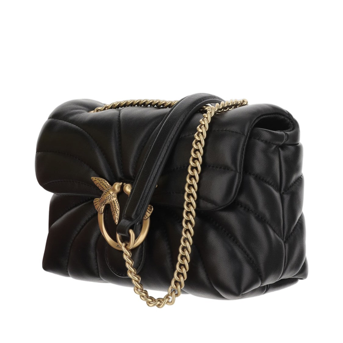 Pinko Mini Love Puff Quilted Shoulder Bag With Gold-Tone Buckle