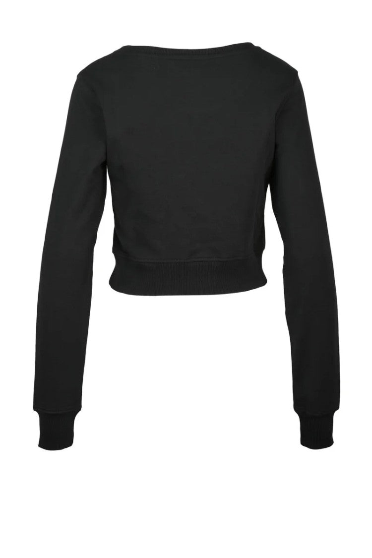 Diesel Black Cotton Women's Cropped Sweatshirt