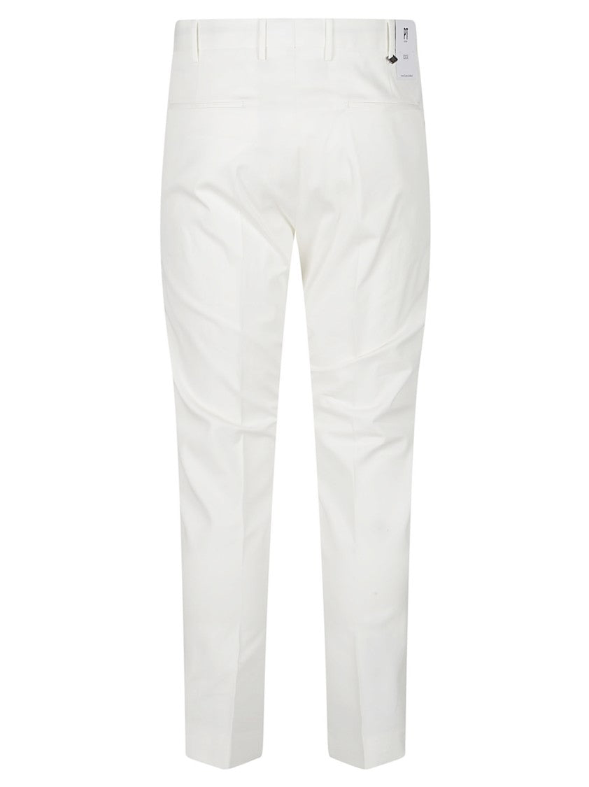 Pt Torino Dieci White Cropped Slim Pants
