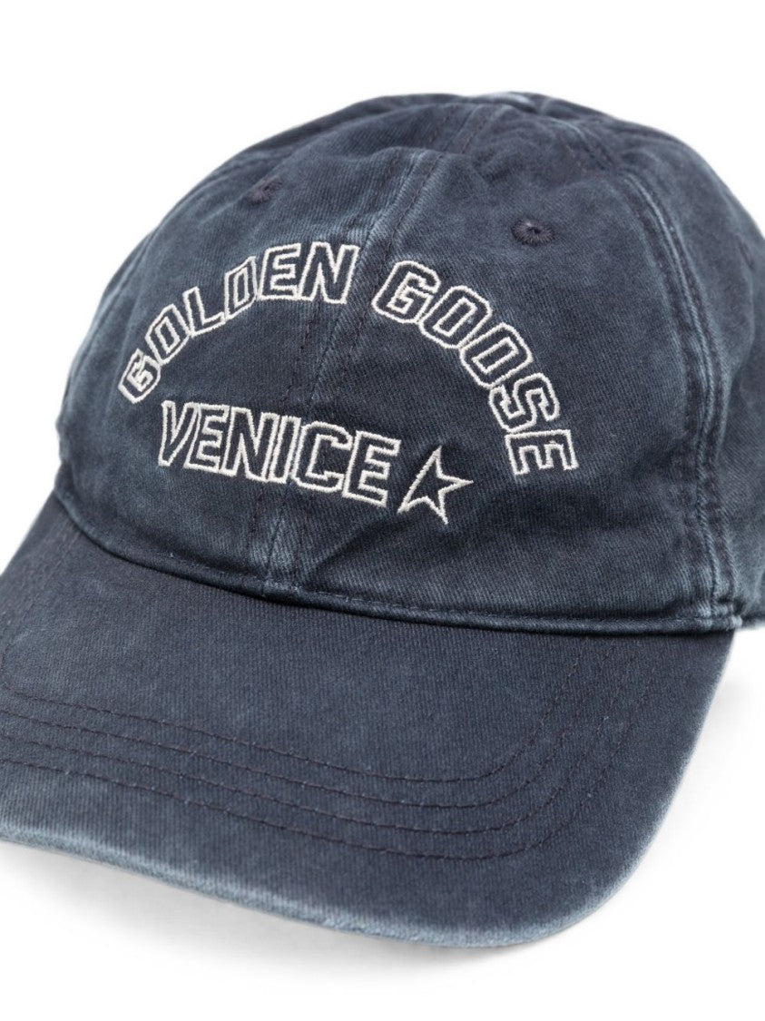 Golden Goose Washed Effect Silk-Blend Baseball Hat