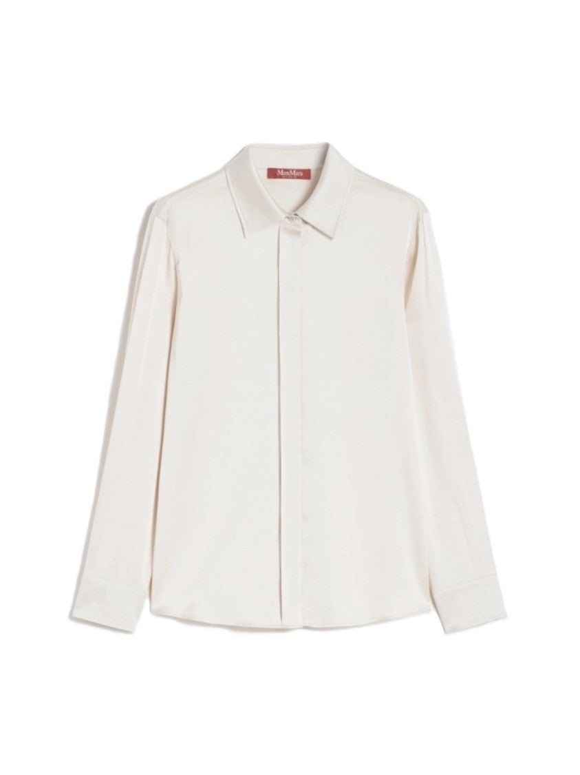 Max Mara Versatile Beige Silk Shirt With Design