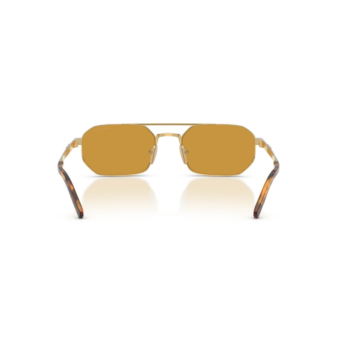 Prada Rectangular Gold Metal Sunglasses